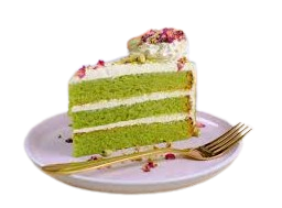 Pistachio Cake Slice 